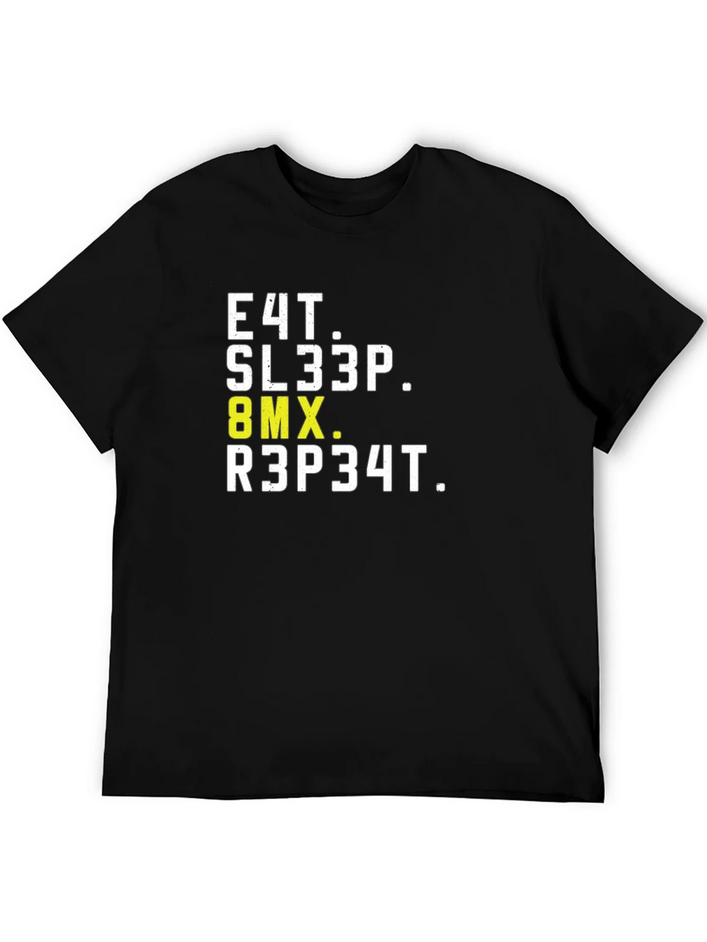 Eat Sleep BMX Repeat Black Graphic T-Shirt product image 4