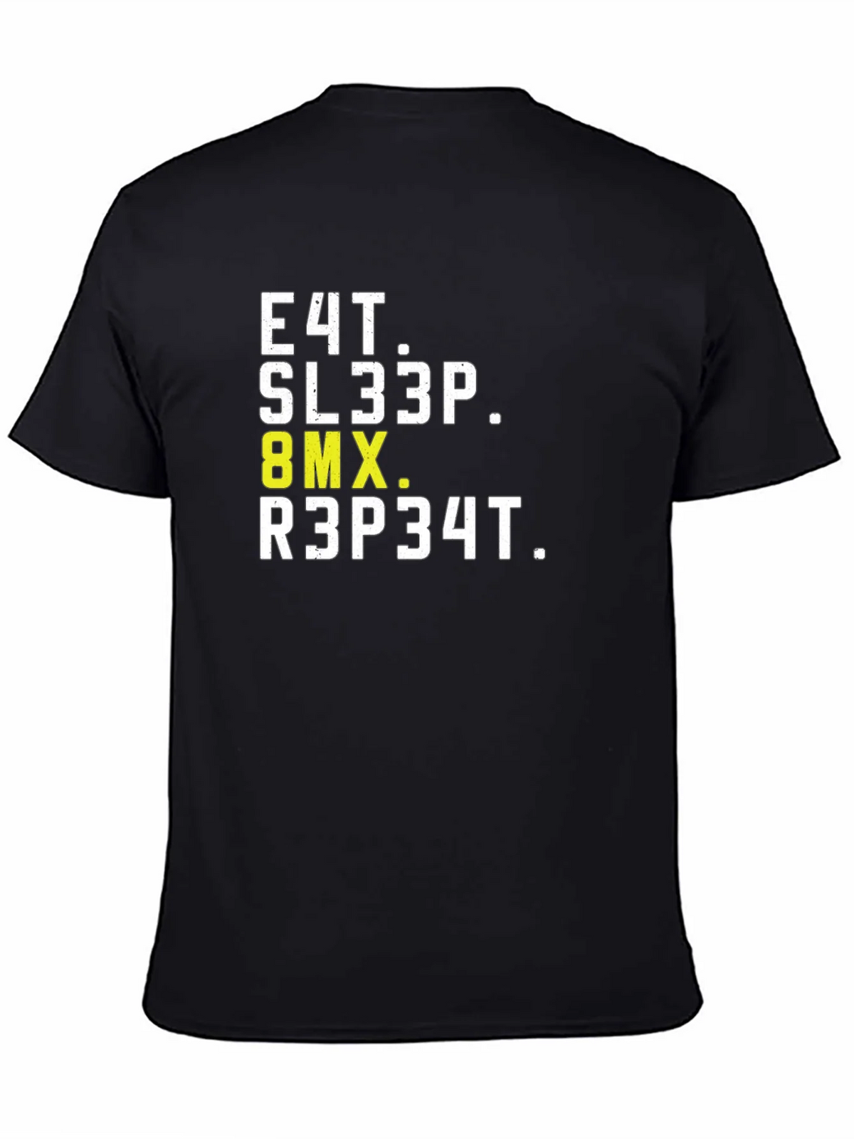 Eat Sleep BMX Repeat Black Graphic T-Shirt product image 3