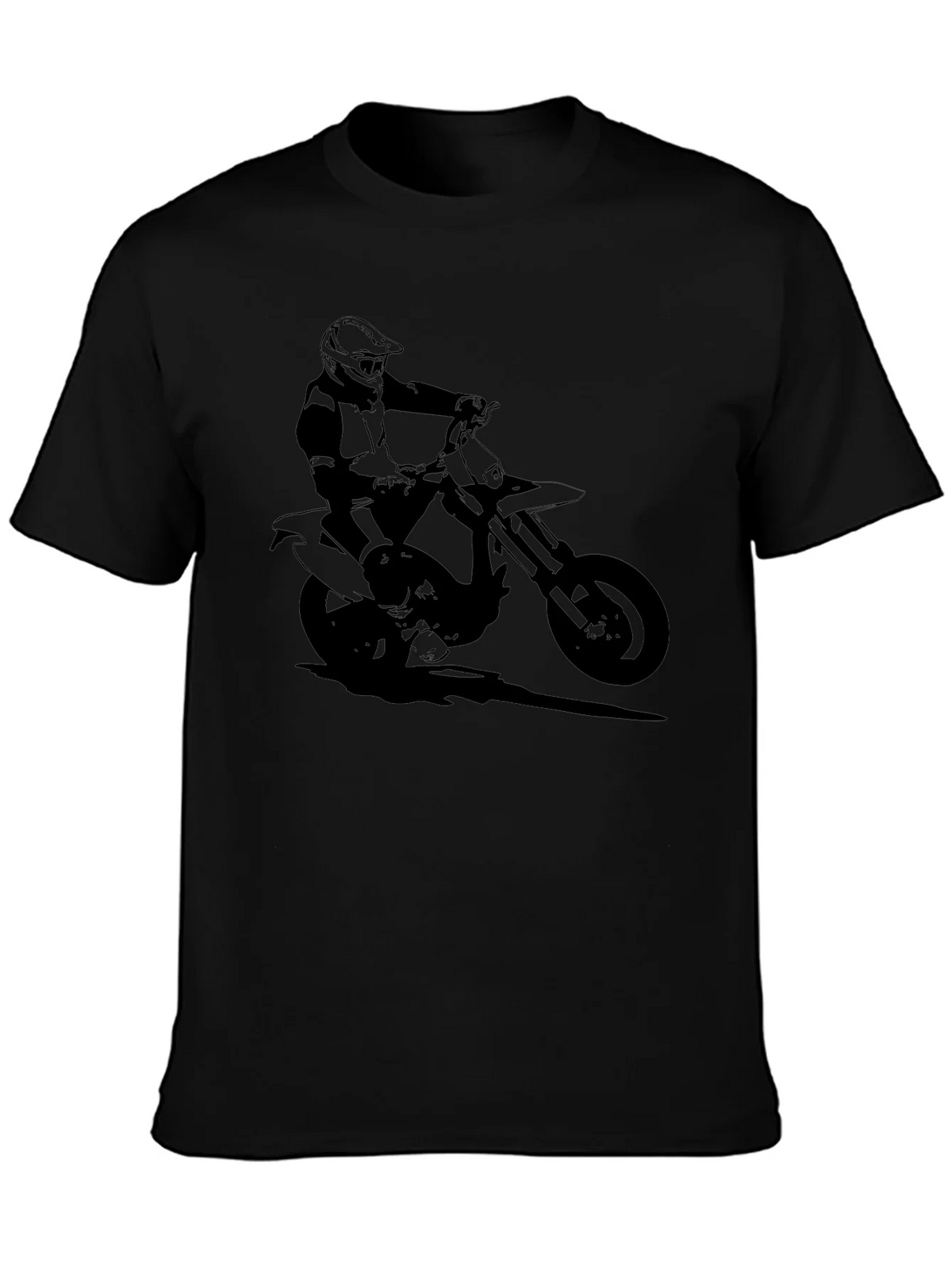 Black Motorcycle Rider Graphic Tee product image 2