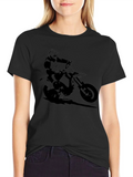 Black Motorcycle Rider Graphic Tee product image 1