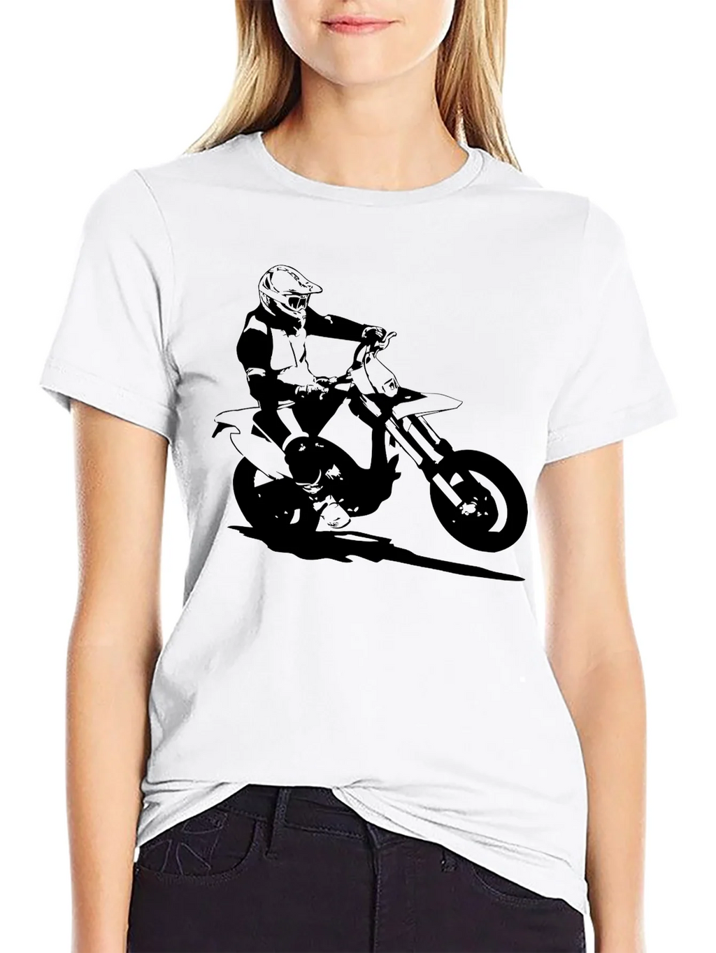 Black Motorcycle Rider Graphic Tee product image 7
