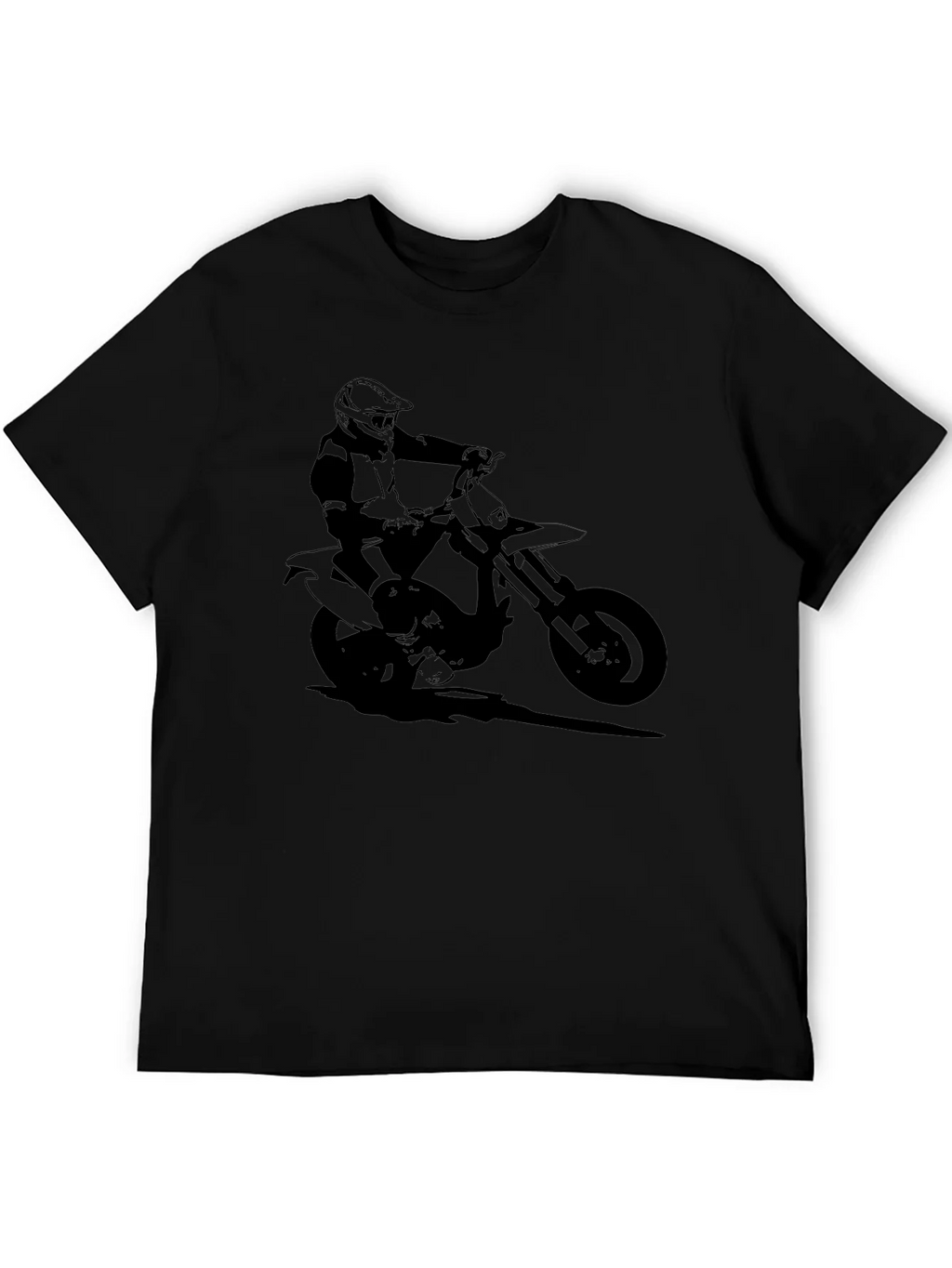 Black Motorcycle Rider Graphic Tee product image 4