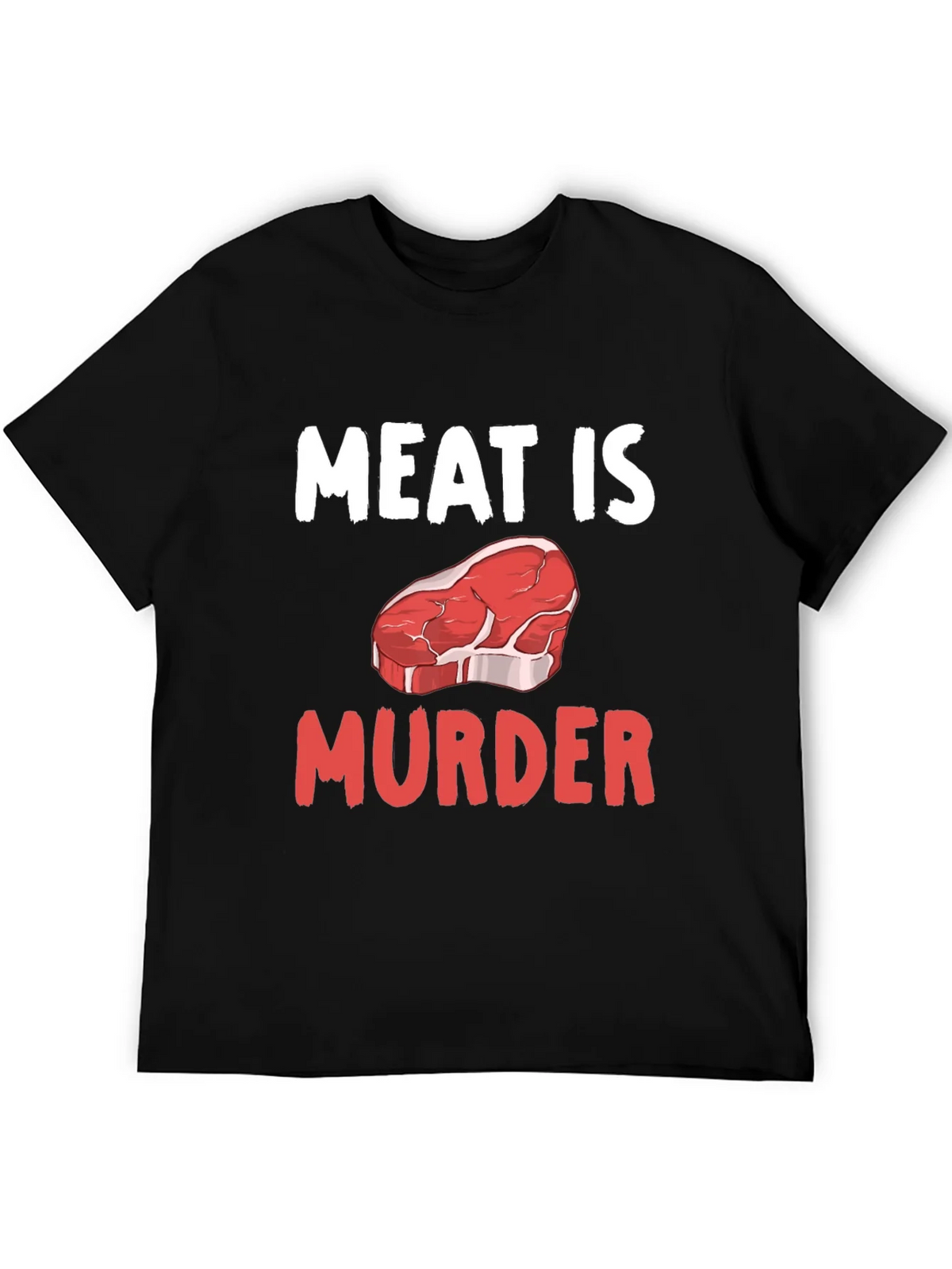 Meat is Murder Graphic T-Shirt - Vegan Protest Tee product image 5