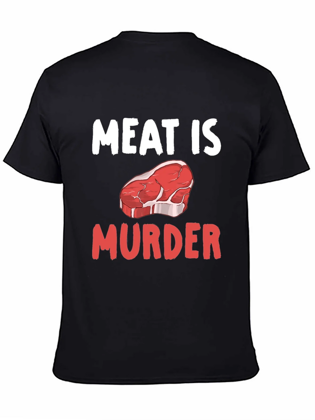 Meat is Murder Graphic T-Shirt - Vegan Protest Tee product image 4