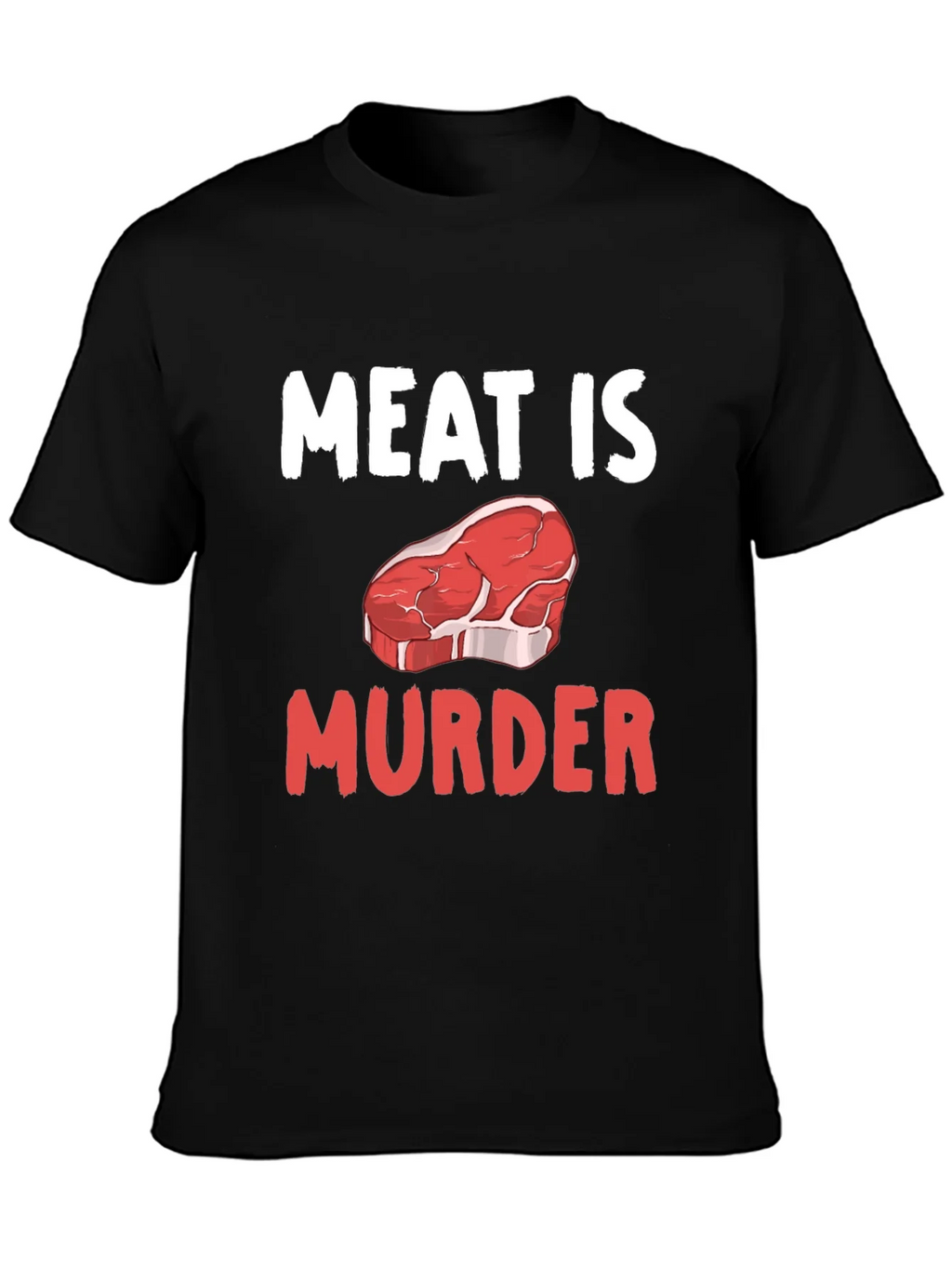 Meat is Murder Graphic T-Shirt - Vegan Protest Tee product image 3