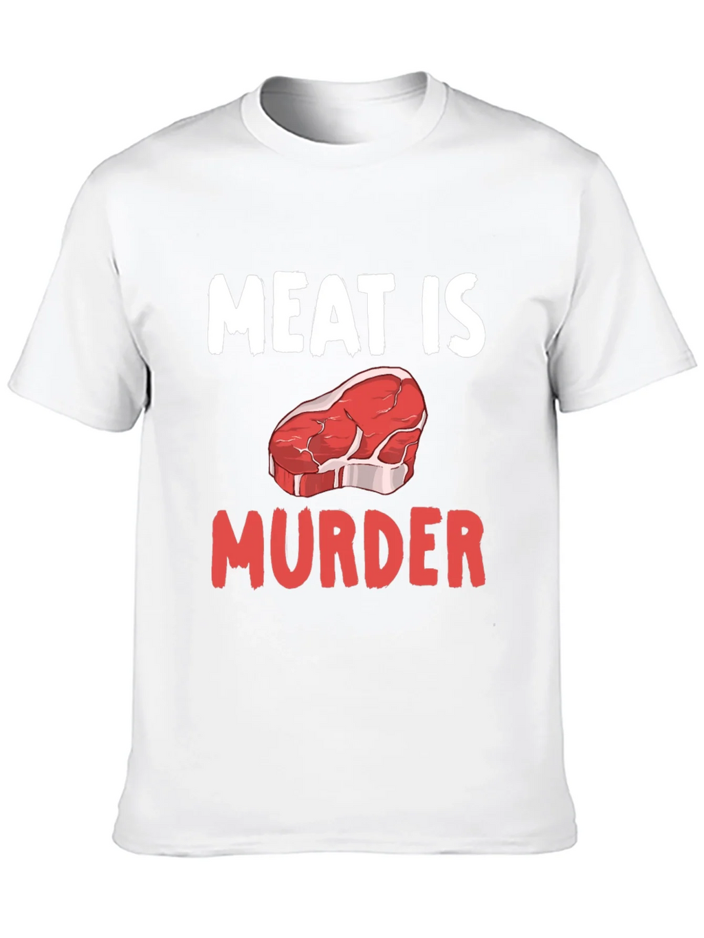 Meat is Murder Graphic T-Shirt - Vegan Protest Tee product image 9