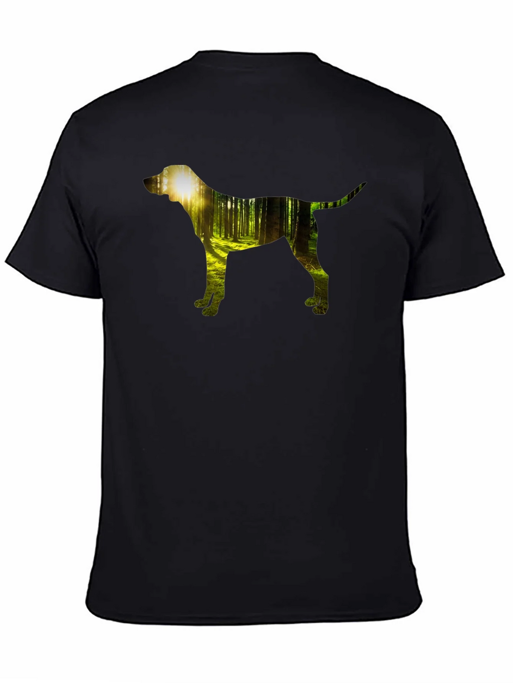 Dog Silhouette Forest Black Graphic Tee product image 4