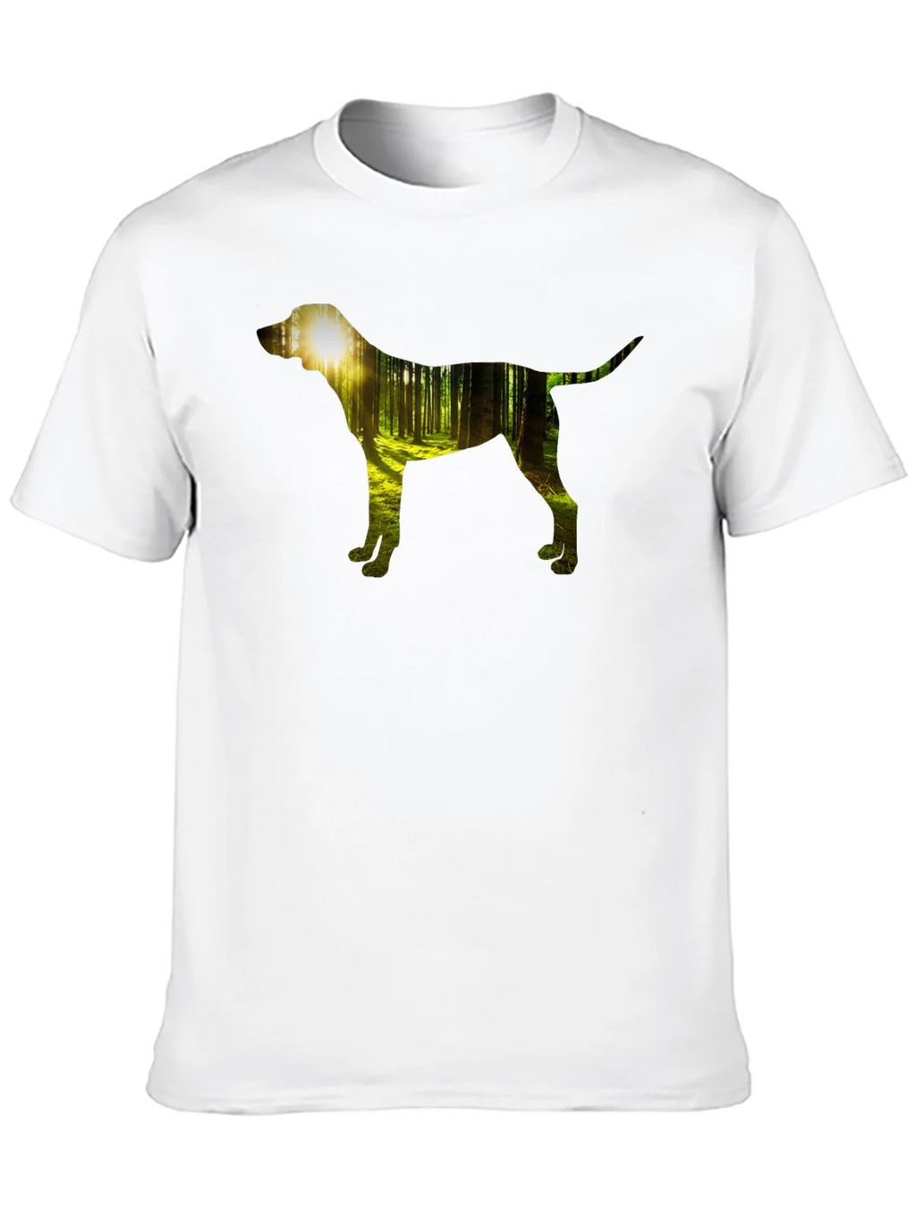 Dog Silhouette Forest Black Graphic Tee product image 7