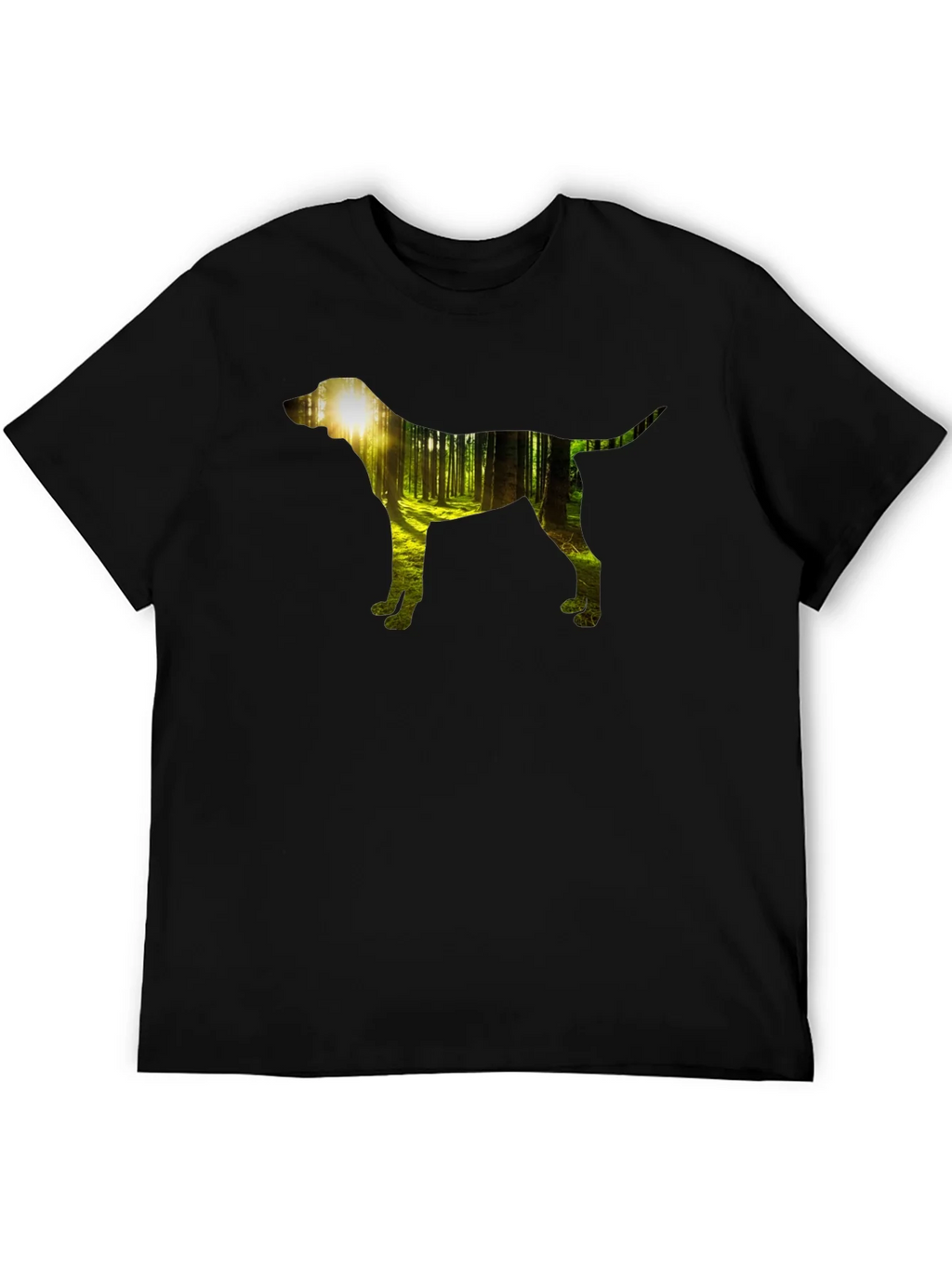 Dog Silhouette Forest Black Graphic Tee product image 5