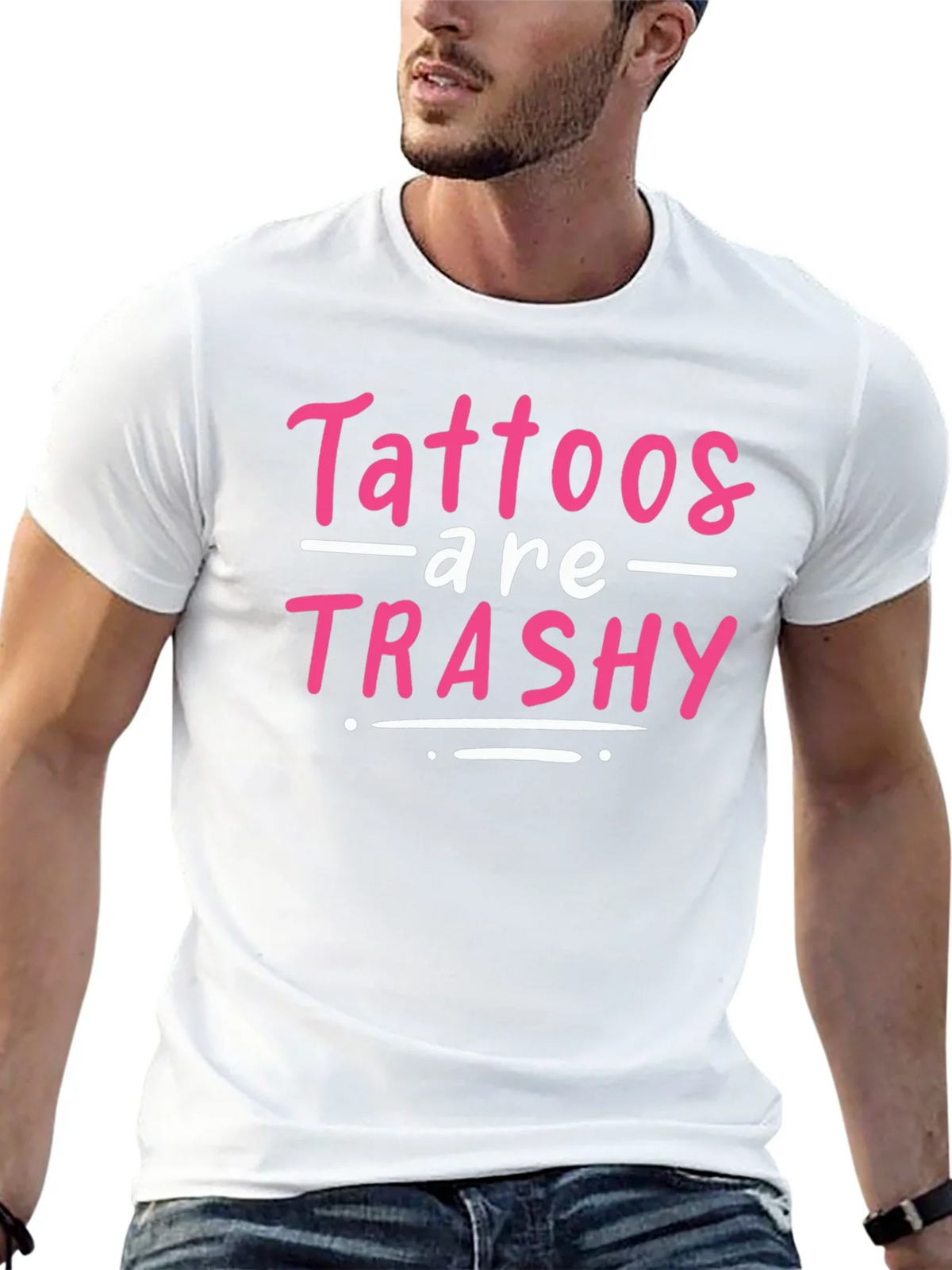 Tattoos are Trashy Graphic Tee product image 7