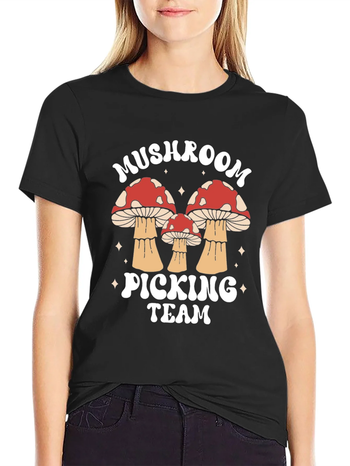 Mushroom Picking Team Graphic T-Shirt product image 2