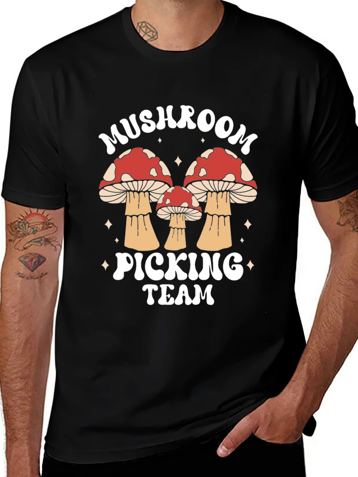 Mushroom Picking Team Graphic T-Shirt product image 1