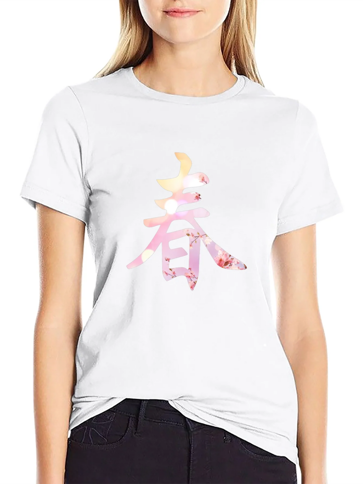 Spring Blossom Kanji Graphic Tee - Unique Design product image 8