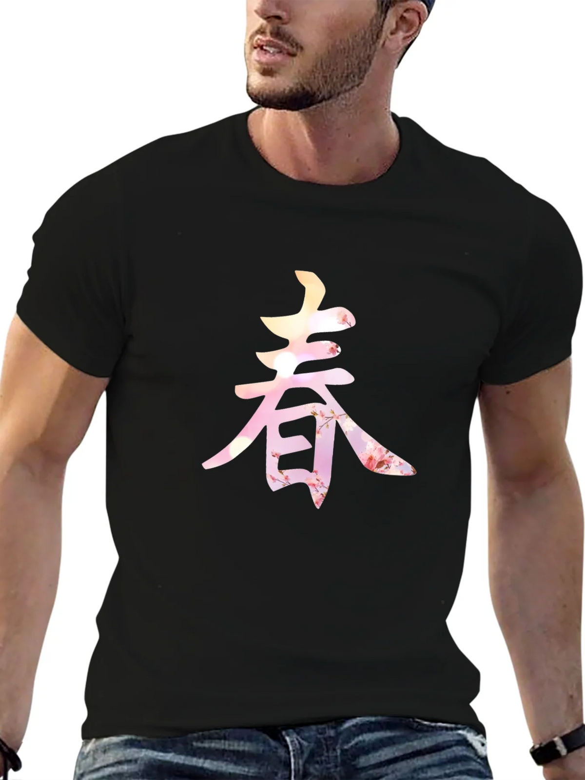 Spring Blossom Kanji Graphic Tee - Unique Design product image 6