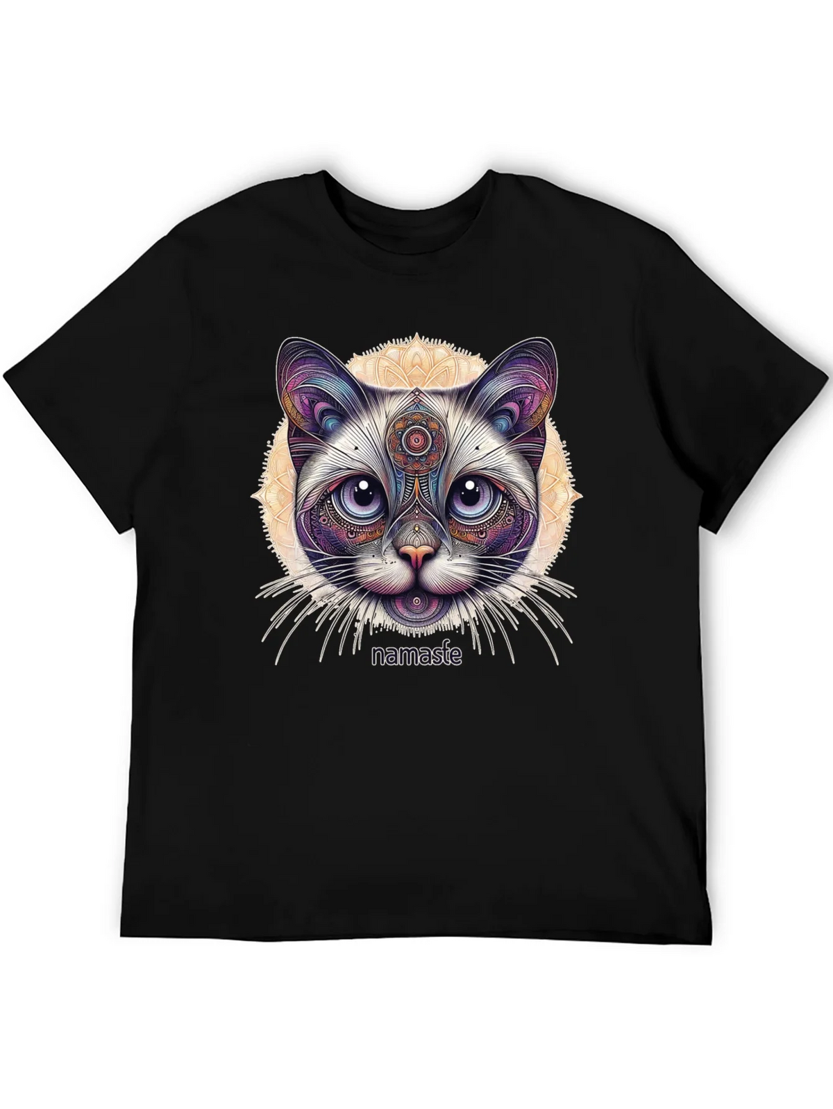 Namaste Cat T-Shirt - Meditative Feline Design product image 5
