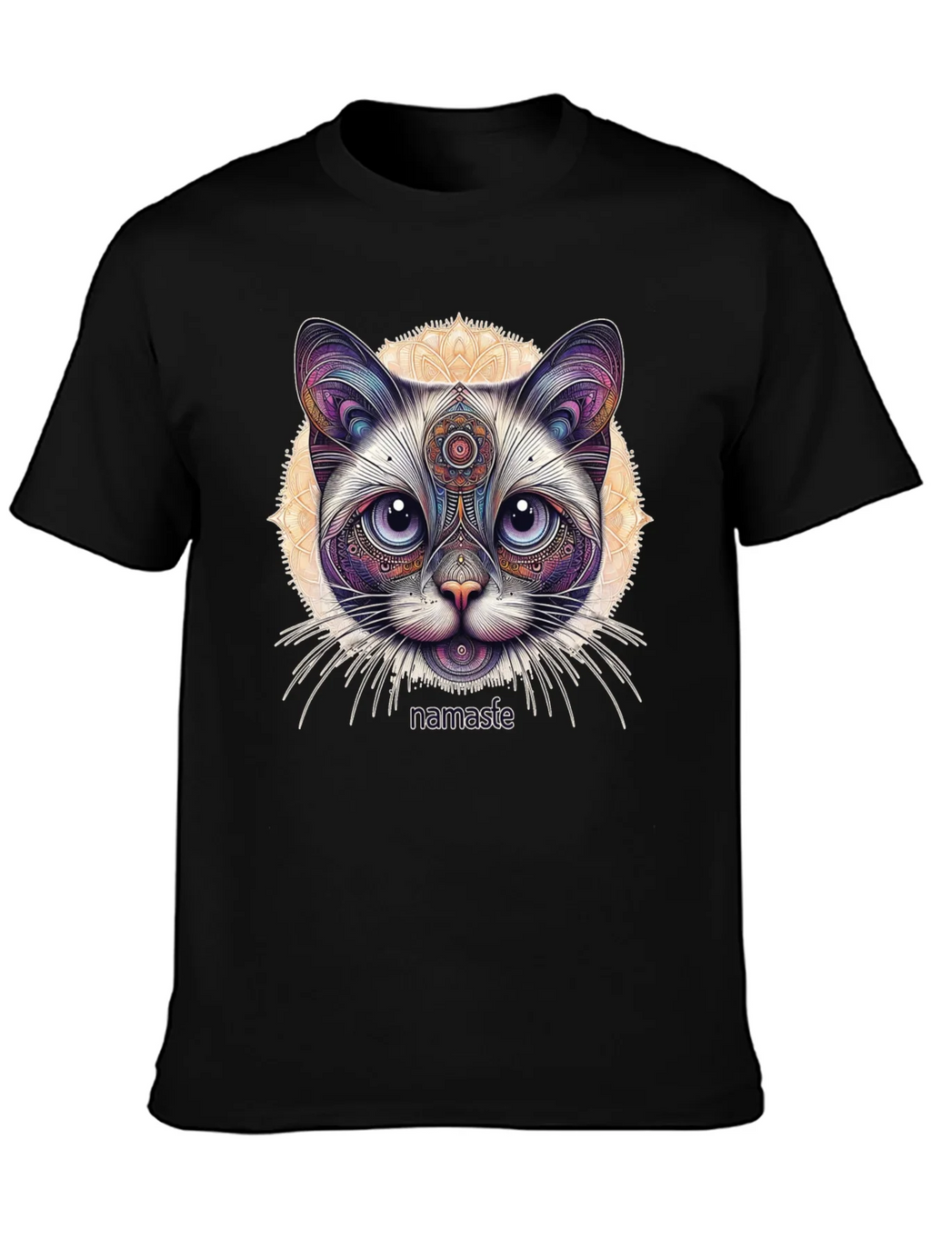 Namaste Cat T-Shirt - Meditative Feline Design product image 3