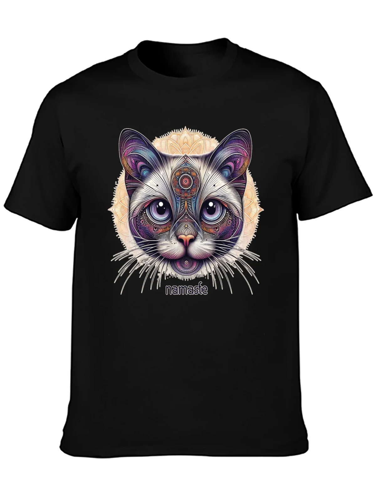 Namaste Cat T-Shirt - Meditative Feline Design product image 3