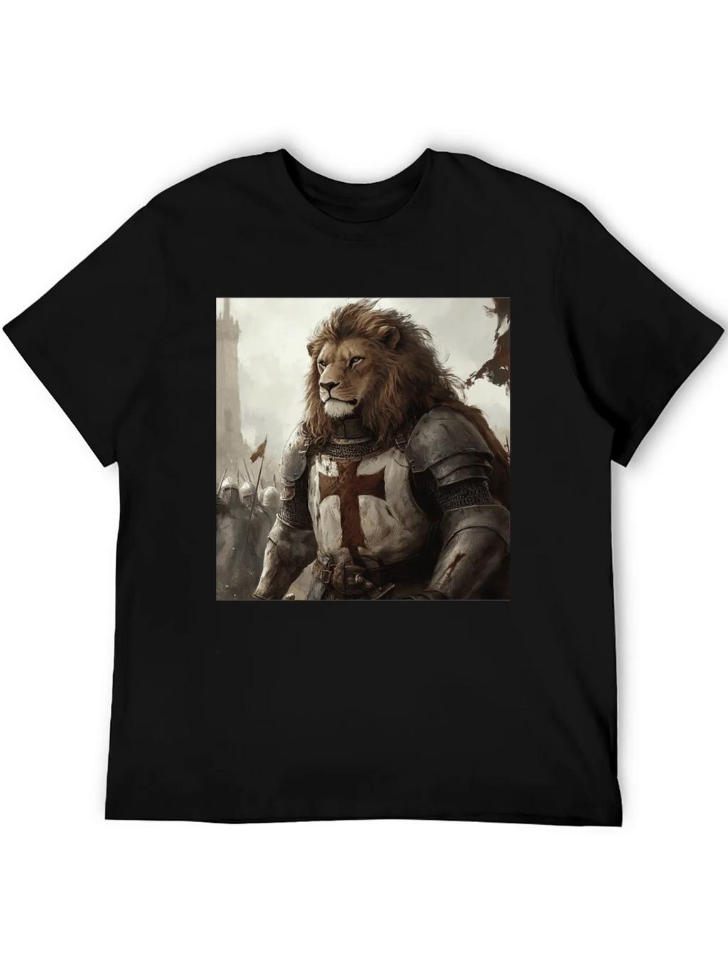 Lion Knight T-Shirt - Medieval Warrior product image 5