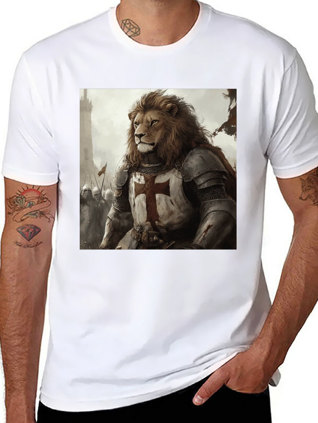 Lion Knight T-Shirt - Medieval Warrior product image 7