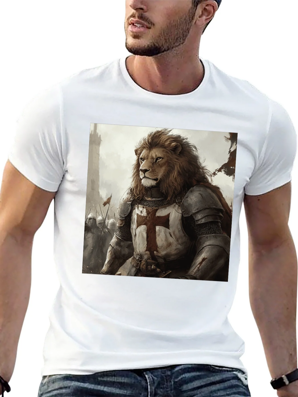 Lion Knight T-Shirt - Medieval Warrior product image 12