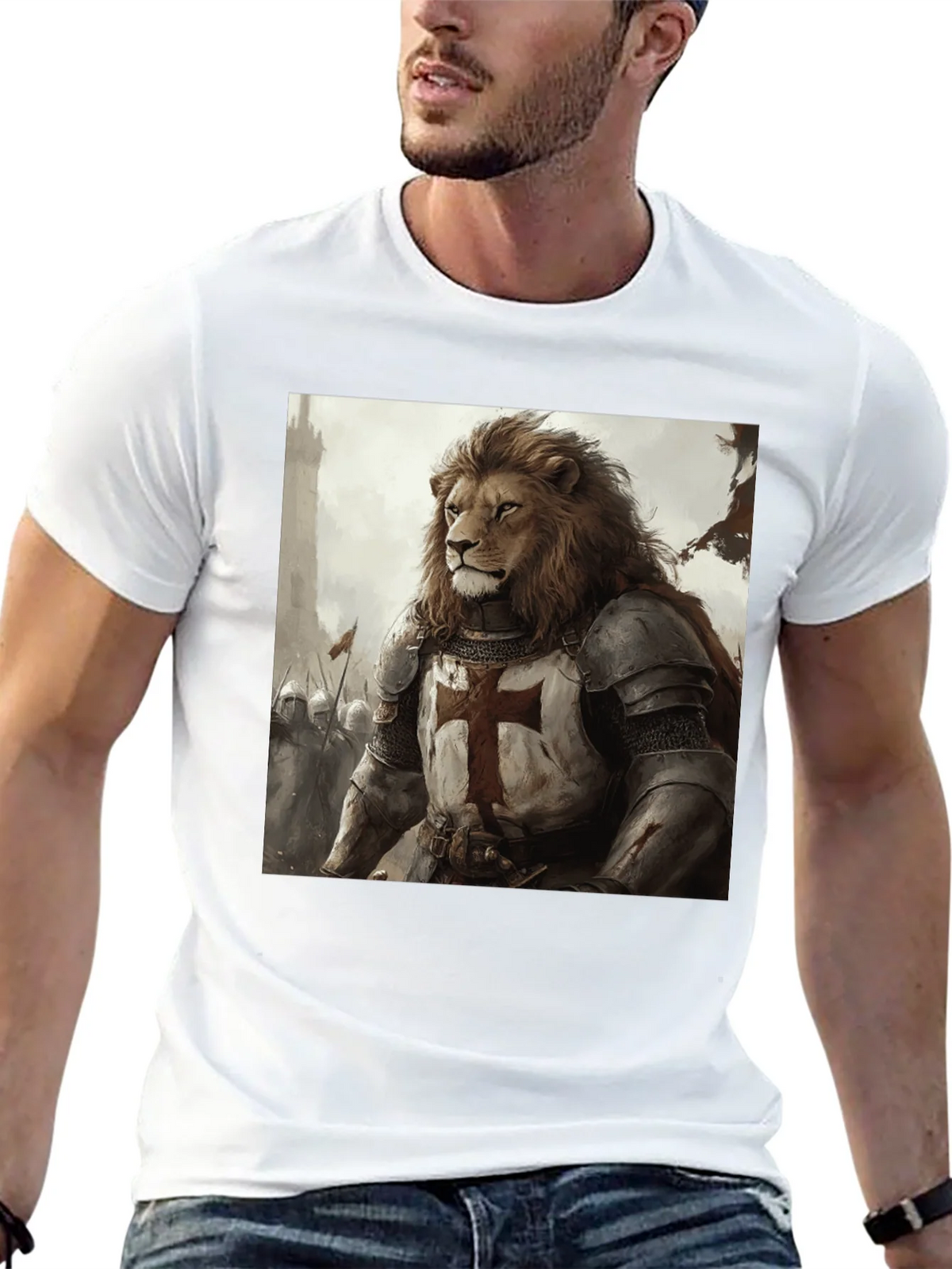 Lion Knight T-Shirt - Medieval Warrior product image 12
