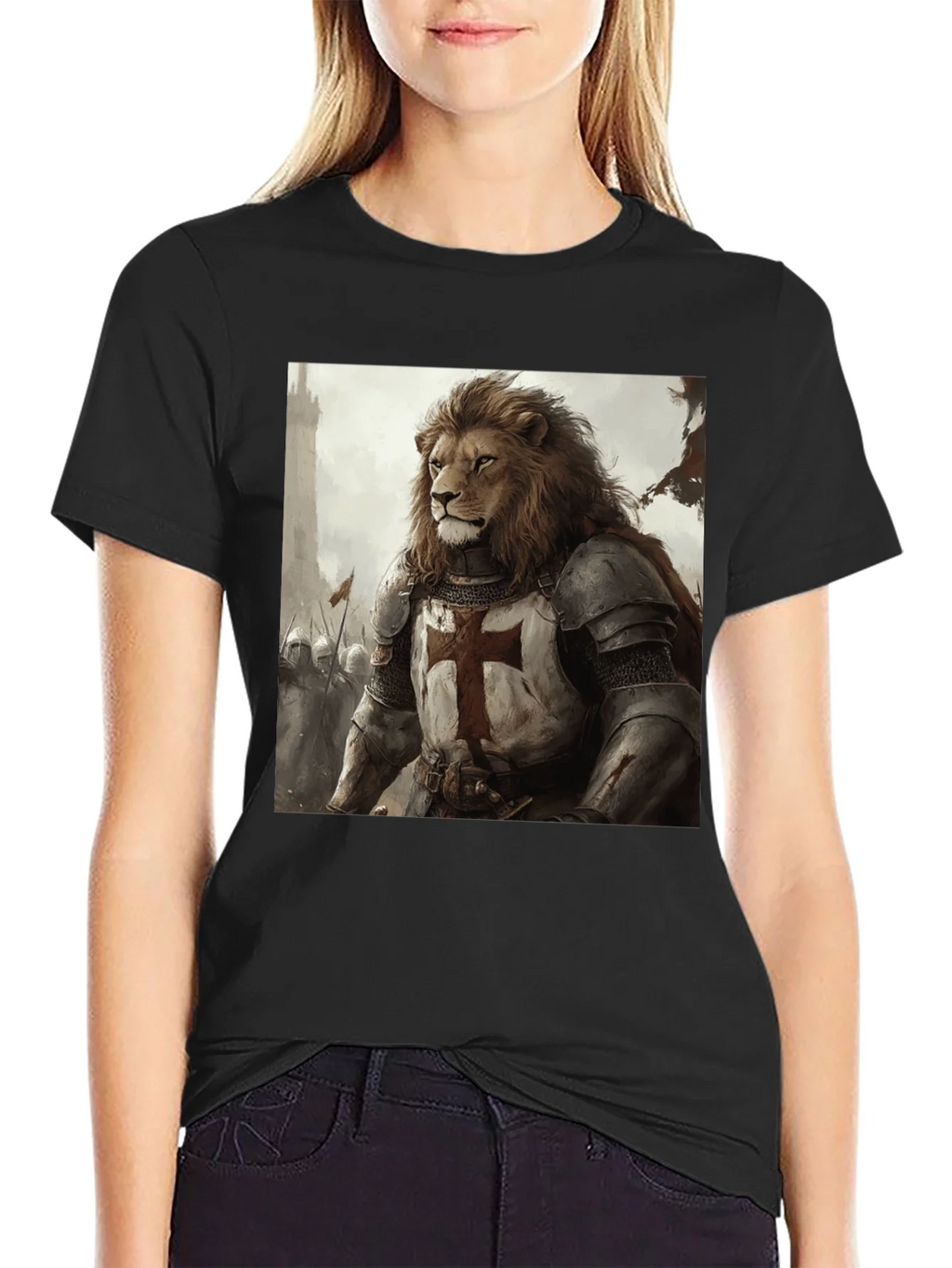 Lion Knight T-Shirt - Medieval Warrior product image 2