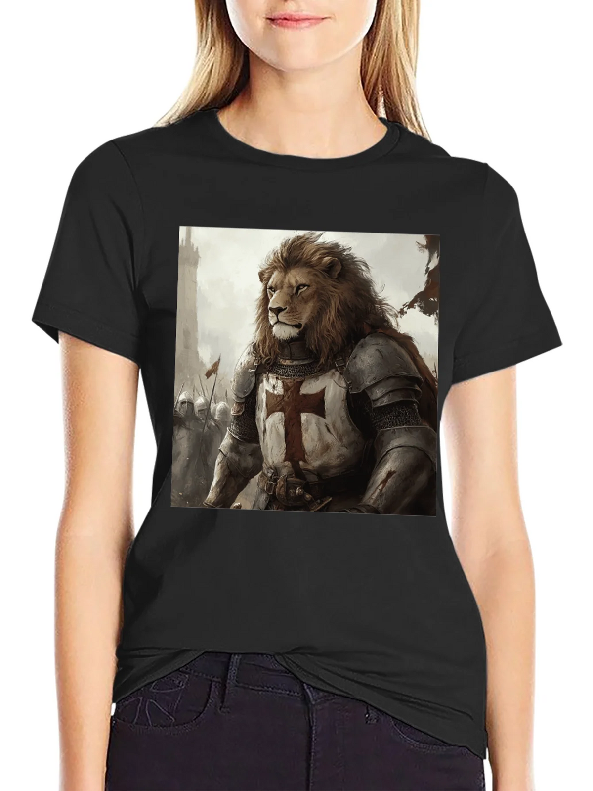 Lion Knight T-Shirt - Medieval Warrior product image 2