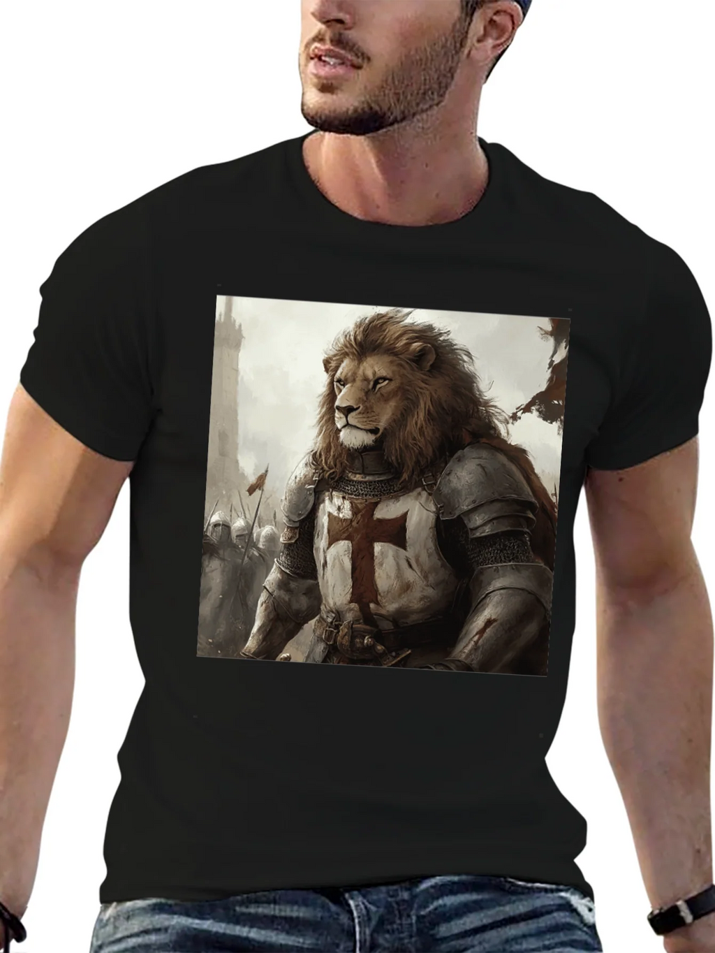 Lion Knight T-Shirt - Medieval Warrior product image 6