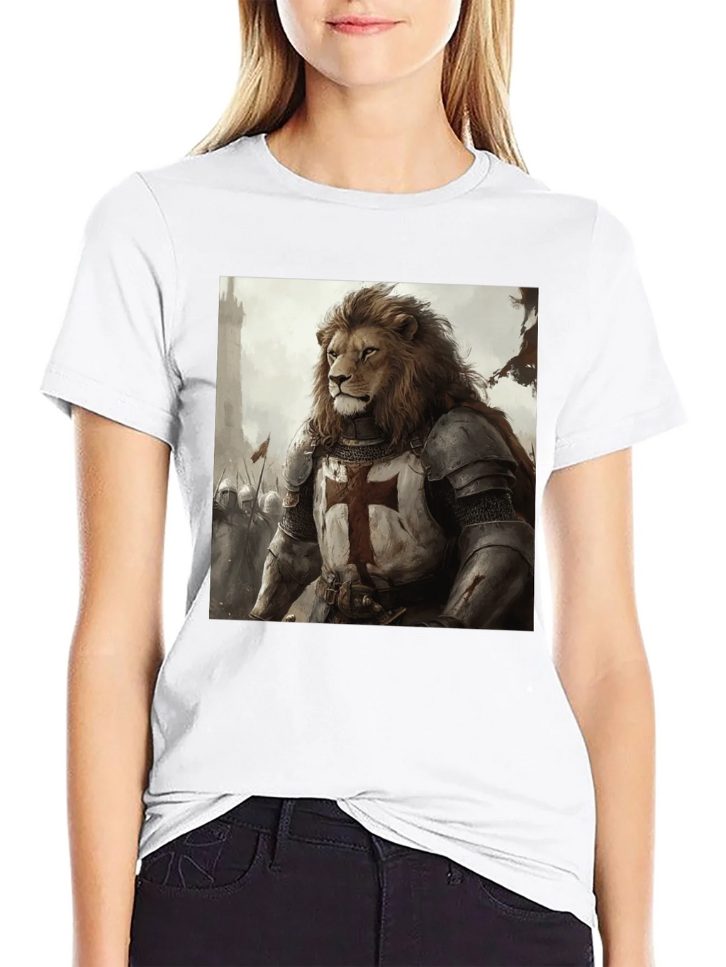 Lion Knight T-Shirt - Medieval Warrior product image 8
