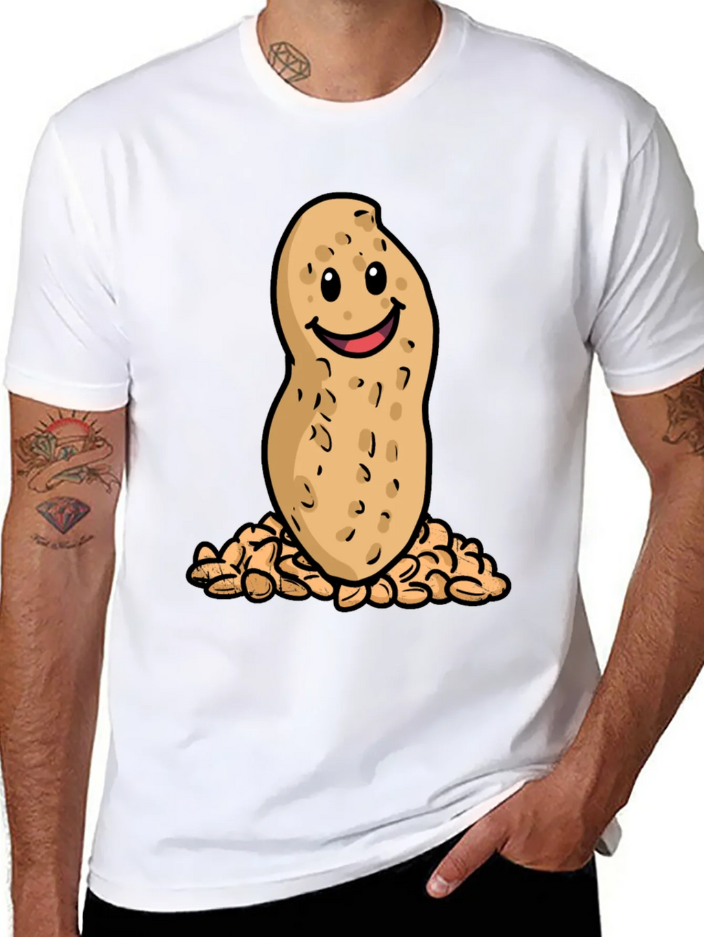 Funny Peanut Cartoon Graphic T-Shirt product image 7
