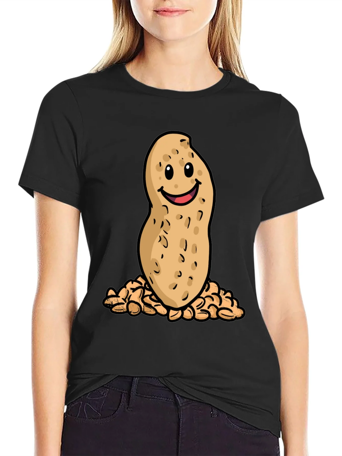 Funny Peanut Cartoon Graphic T-Shirt product image 2