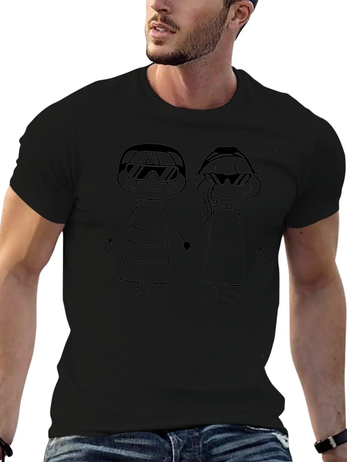 Stick Figure Best Friends Graphic Tee - Unisex product image 6