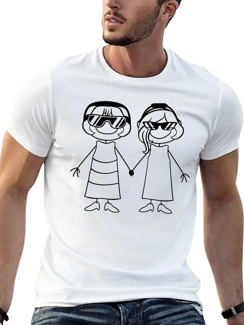 Stick Figure Best Friends Graphic Tee - Unisex product image 11