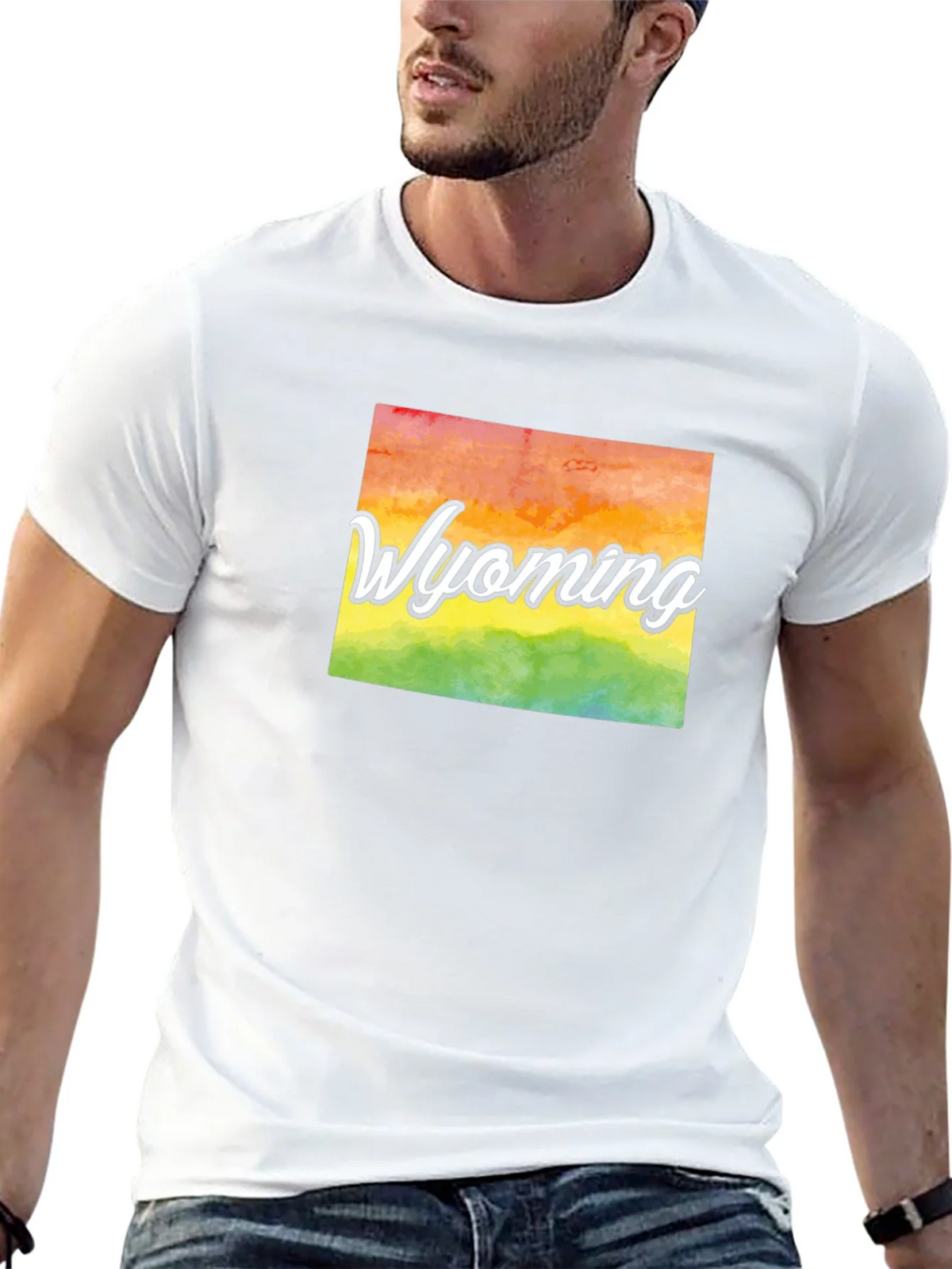 Wyoming Pride T-Shirt - Rainbow State Graphic Tee product image 12