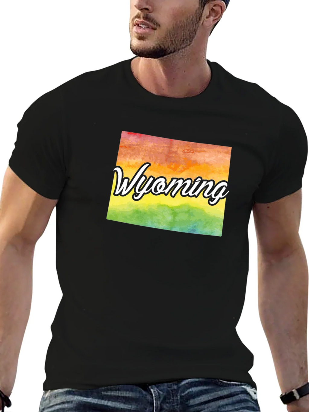 Wyoming Pride T-Shirt - Rainbow State Graphic Tee product image 6