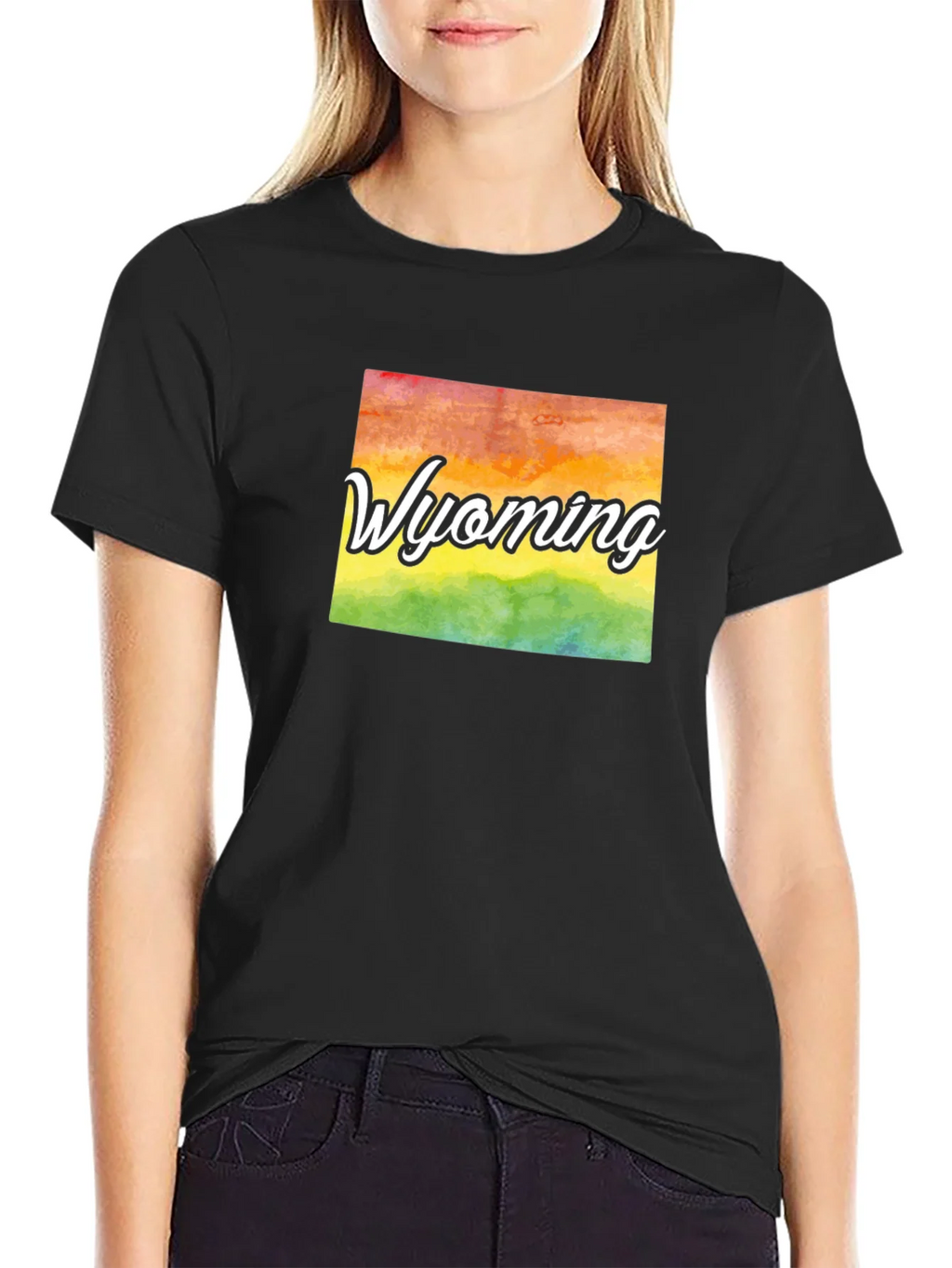 Wyoming Pride T-Shirt - Rainbow State Graphic Tee product image 2