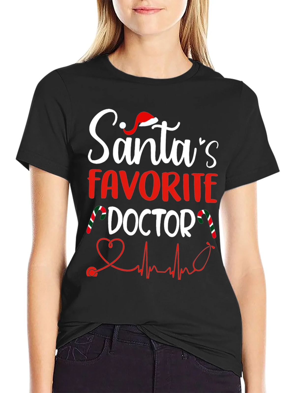 Santas Favorite Doctor T-Shirt product image 2