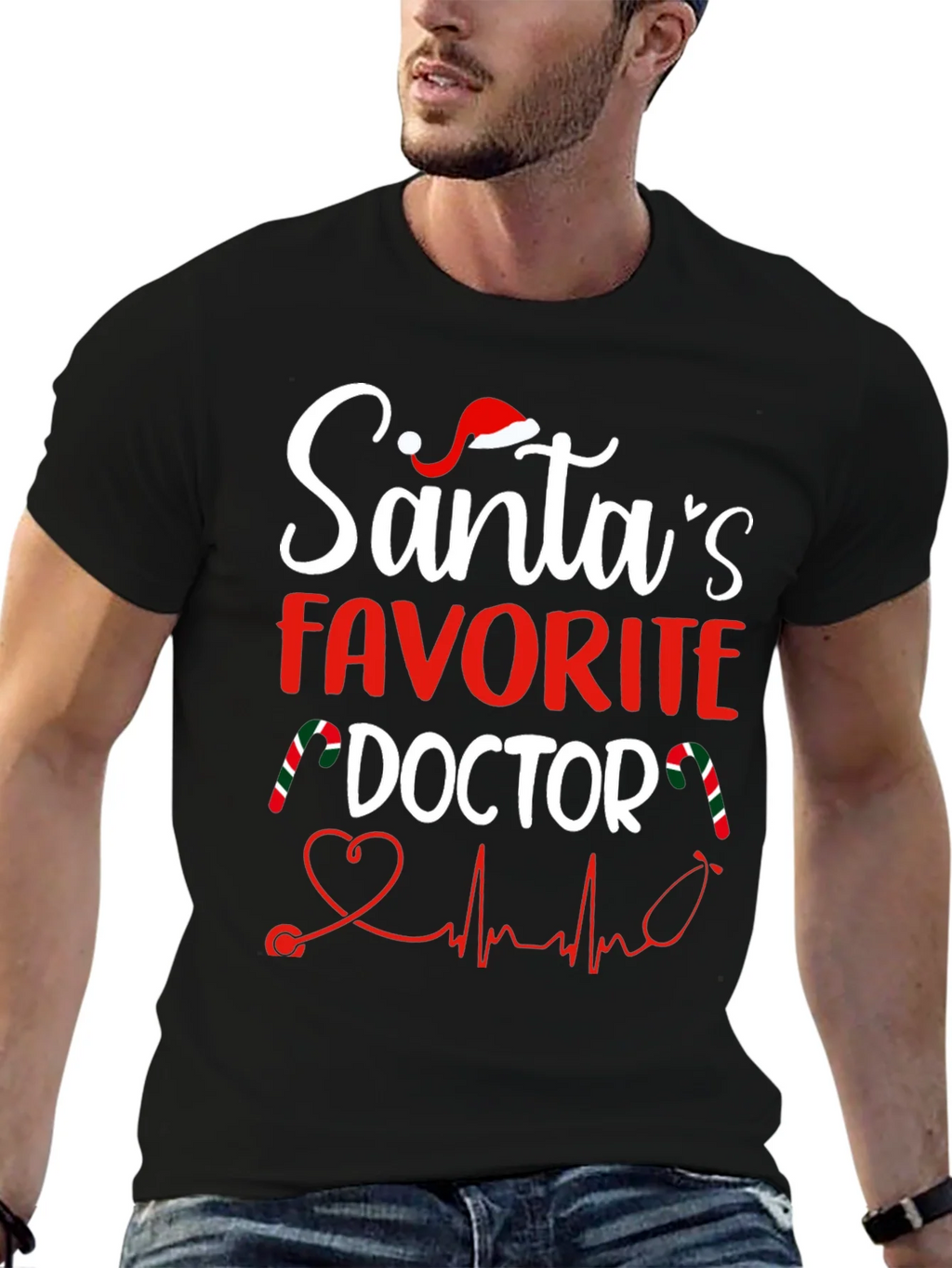 Santas Favorite Doctor T-Shirt product image 6