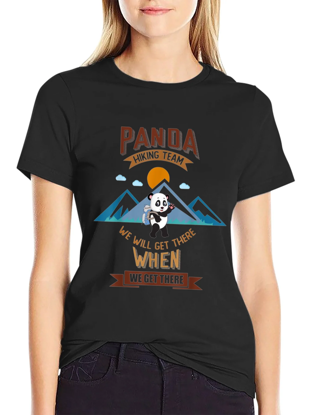 Panda Hiking Team Graphic T-Shirt product image 1
