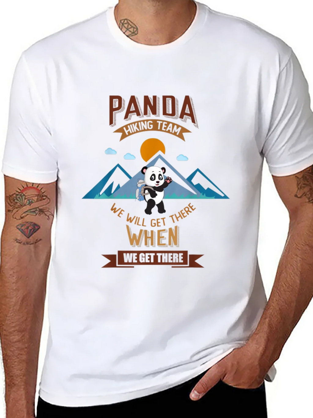 Panda Hiking Team Graphic T-Shirt product image 5