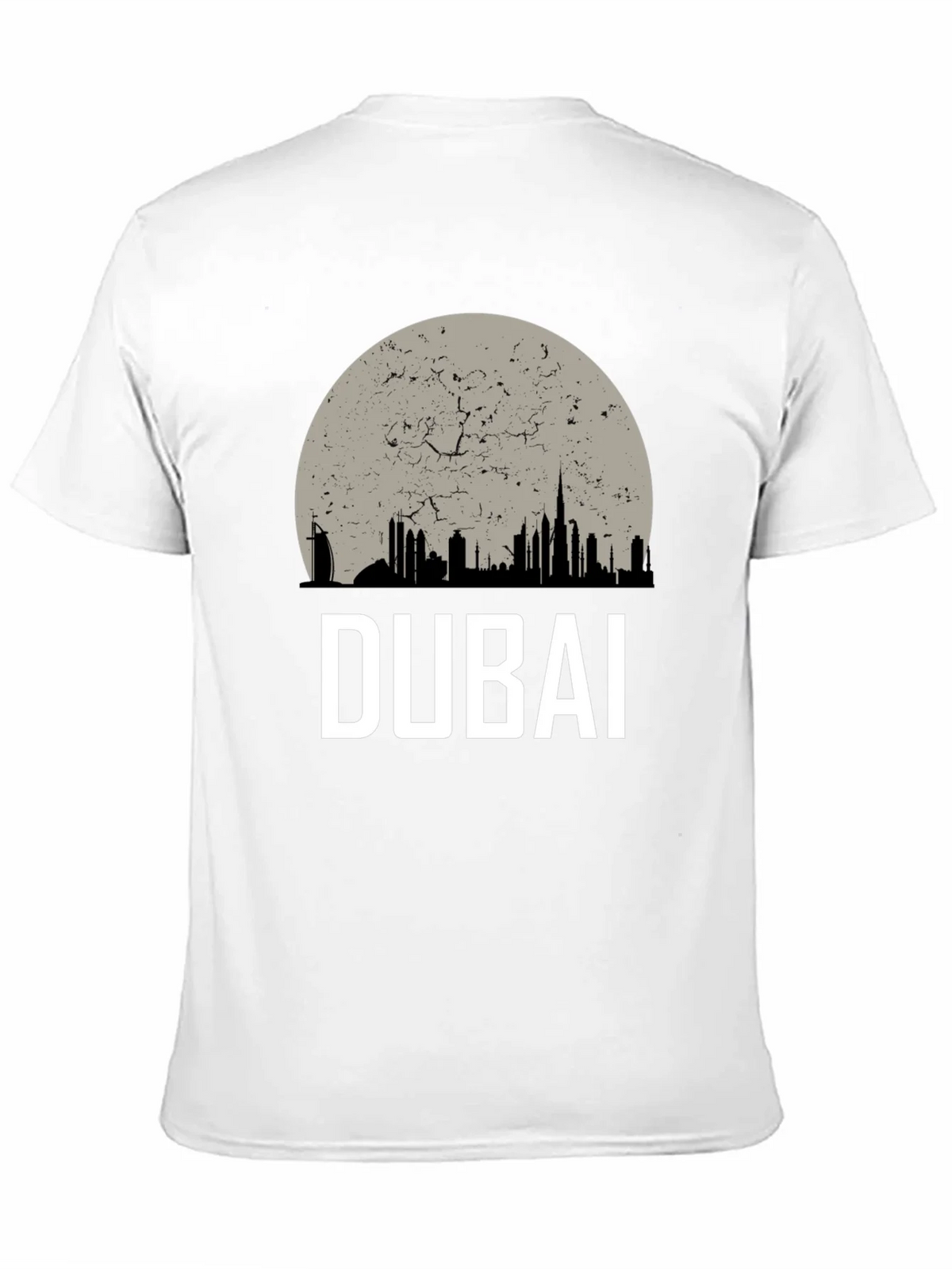 Dubai Skyline Graphic Tee - Black Cotton T-Shirt product image 6